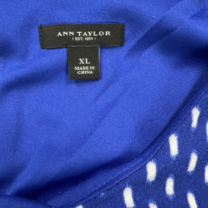Ann Taylor Women's Blue Sleeveless Tie Front Shift Dress - XL