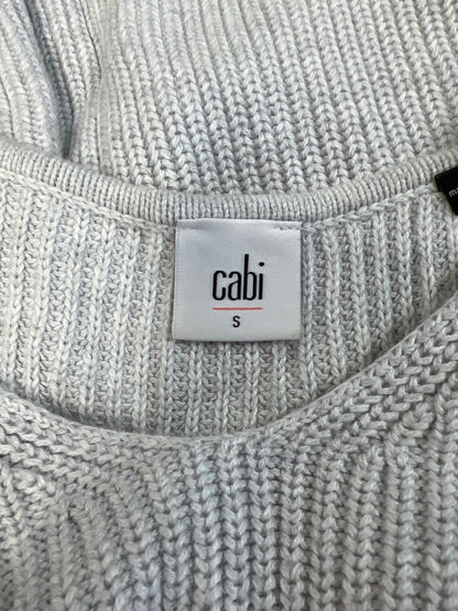 Cabi Women’s Blue Knit Long Sleeve V-Neck Zip Side Sweater - S