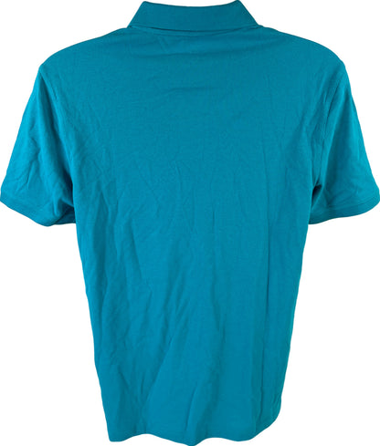 John Bartlett Men’s Blue Short Sleeve Cotton Polo Shirt - S