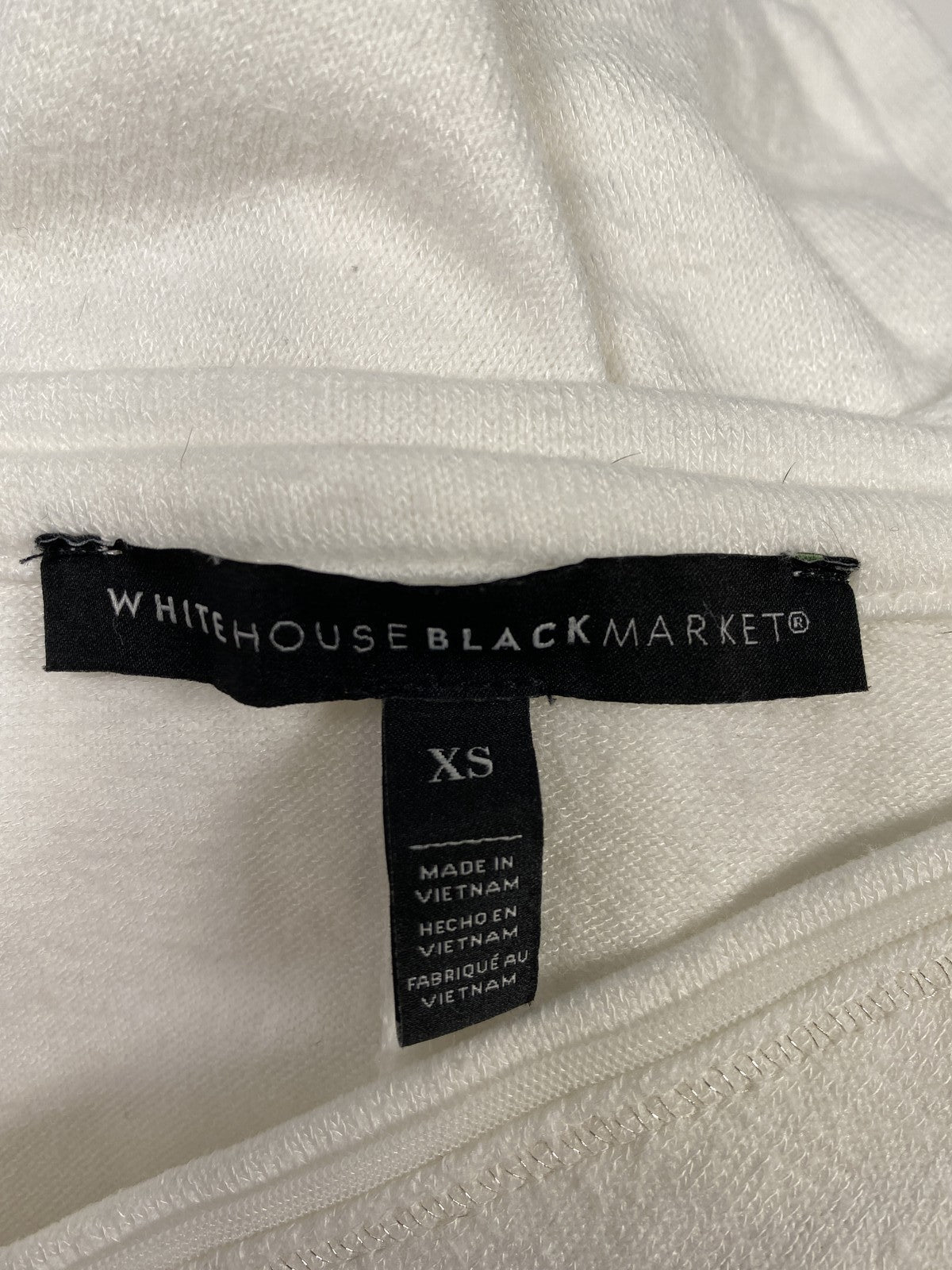 White House Black Market Women’s White Long Sleeve V-Neck Shirt - XS