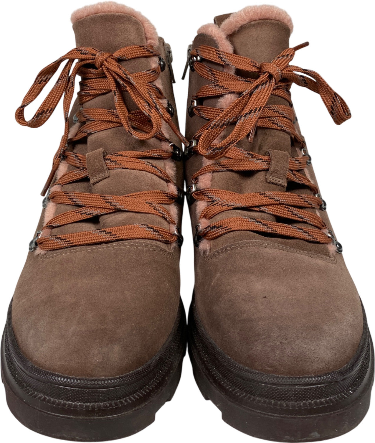 Naturalizer Women’s Brown/Pink Suede Julian Combat Boots - 9.5