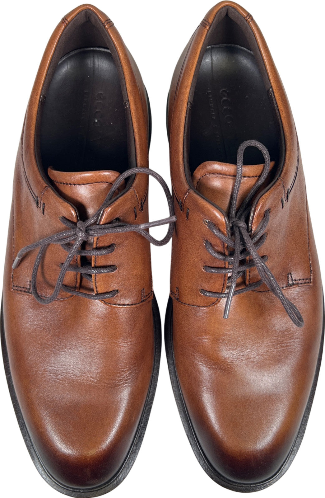 Ecco Vitrus Men’s Brown Leather Lace Up Oxford Dress Shoes -42/US 8