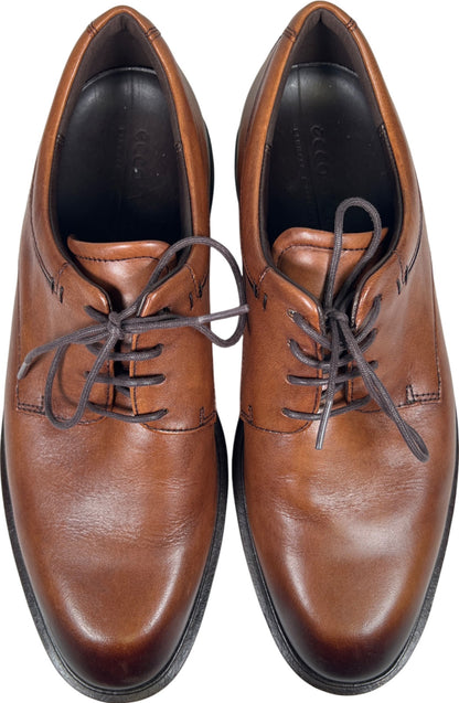 Ecco Vitrus Men’s Brown Leather Lace Up Oxford Dress Shoes -42/US 8