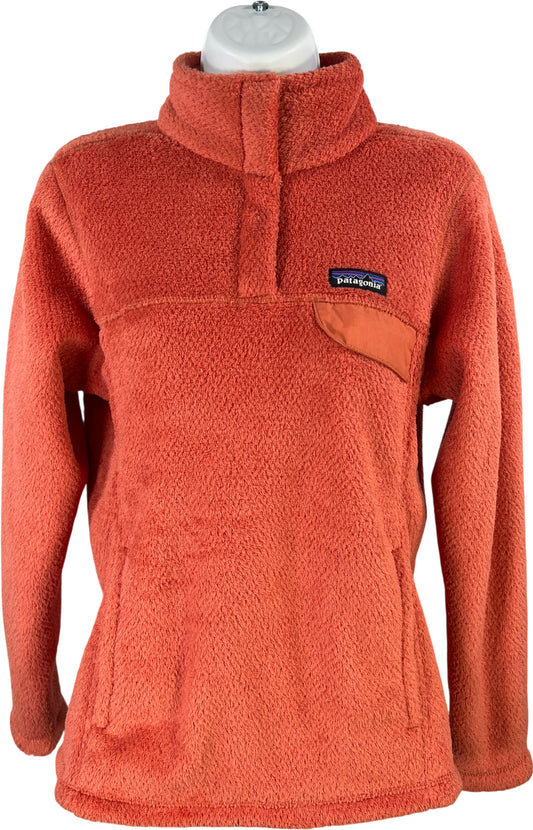 Patagonia Women’s Coral Orange Re-Tool Snap Long Sleeve Pullover Jacket - S