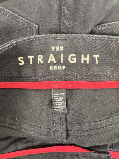 White House Black Market Women’s Black Straight Crop Denim Jeans - 00