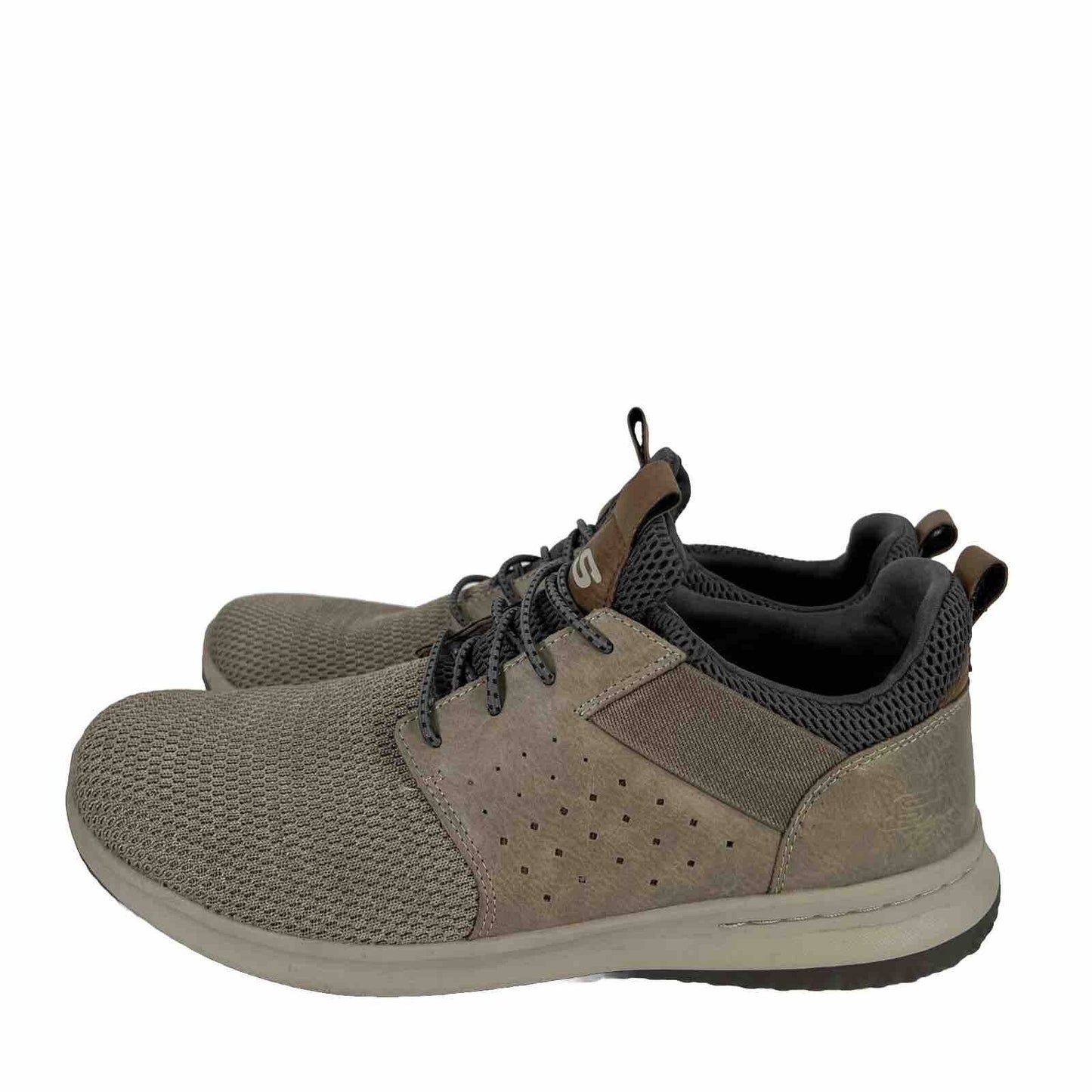 Skechers Men's Beige/Taupe  Relaxed Fit Braver Rayland Sneakers - 12