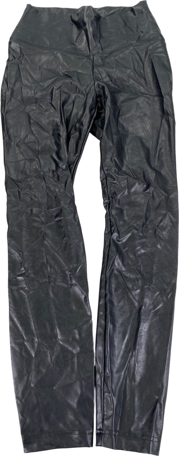 White House Black Market Women’s Black Faux Leather Leggings - 6