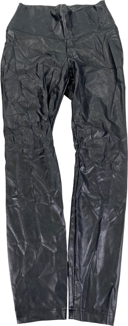 White House Black Market Women’s Black Faux Leather Leggings - 6