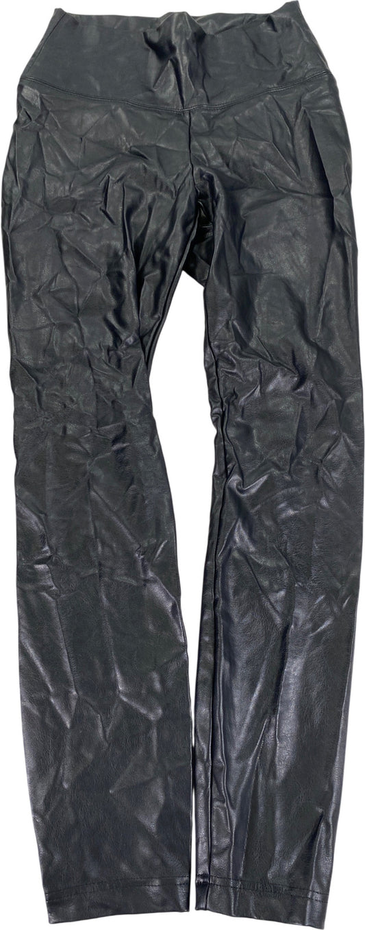 White House Black Market Women’s Black Faux Leather Leggings - 6