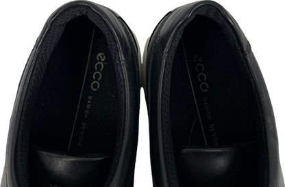 Ecco Women’s Black Leather Lace Up Casual Sneakers - 41/ US 10/10.5