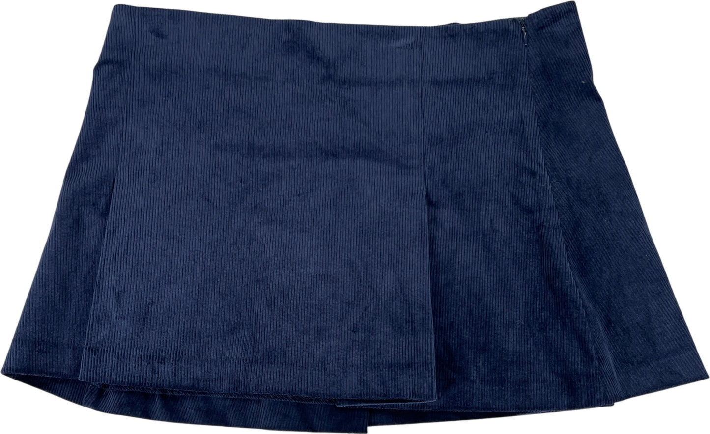 Zara Women’s Blue Pleated Short Corduroy Skirt - L