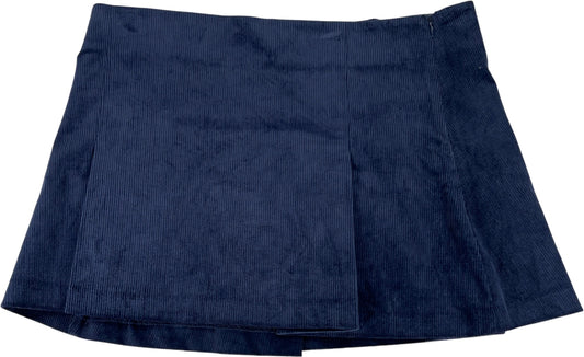 Zara Women’s Blue Pleated Short Corduroy Skirt - L
