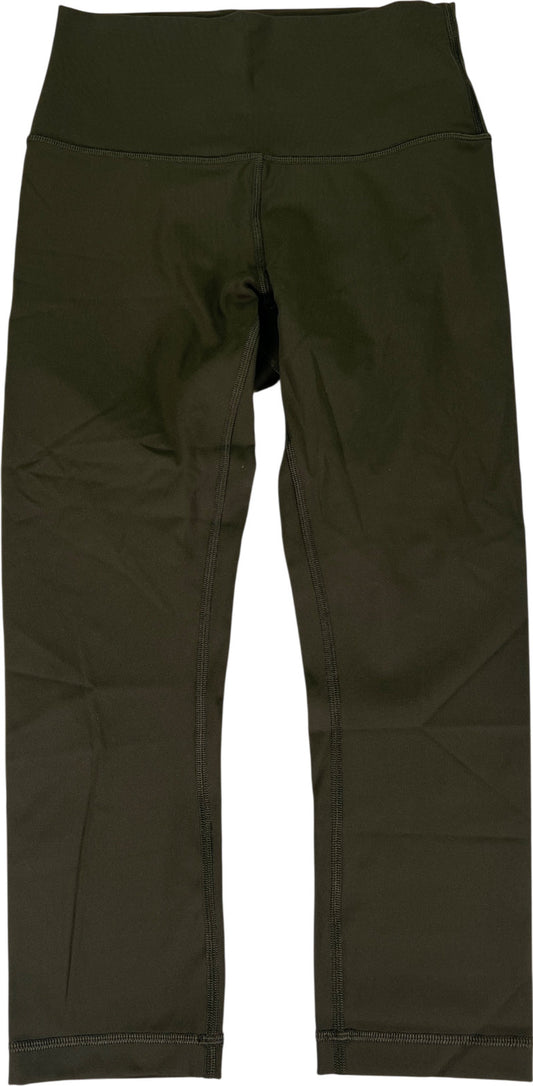 Lululemon Women’s Dark Olive Green Wunder Under Crop Hi-Rise 21” Legging - 6