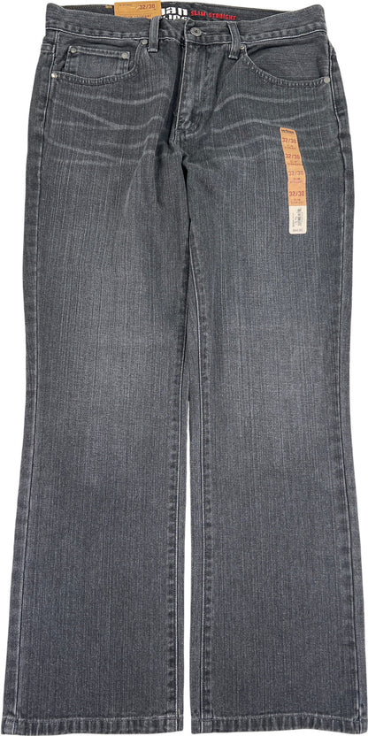 Urban Pipeline Men’s Gray Low Rise Slim Straight Denim Jeans - 32x30