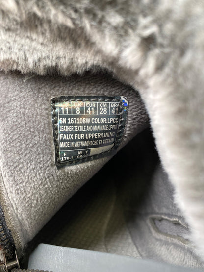 Skechers Women’s Gray Leopard Print Uno Rugged Sneaker Boots - 11 Wide