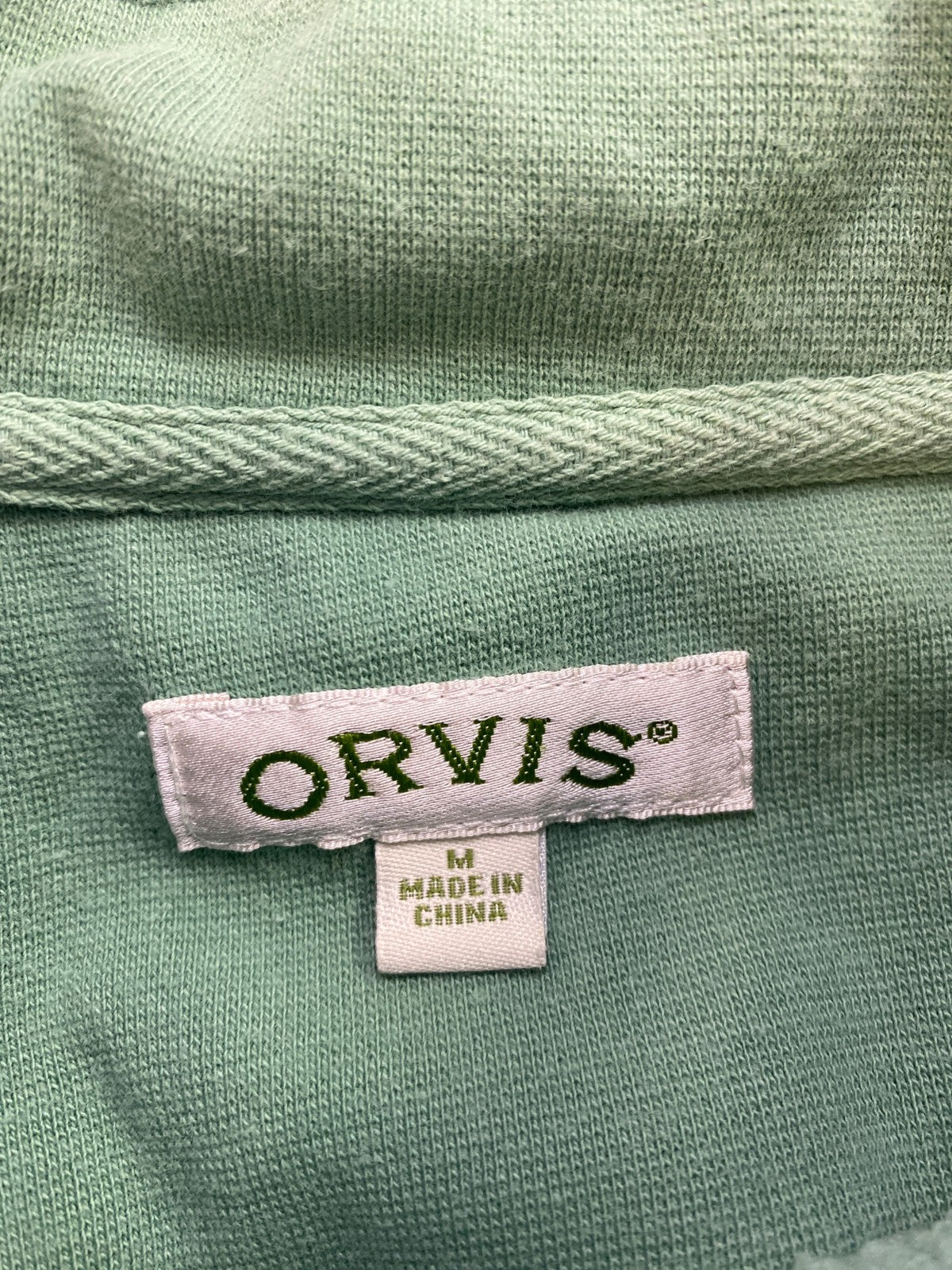 Orvis Women’s Green 1/4 Zip Fleece Lined Long Sleeve Pullover Sweatshirt - M