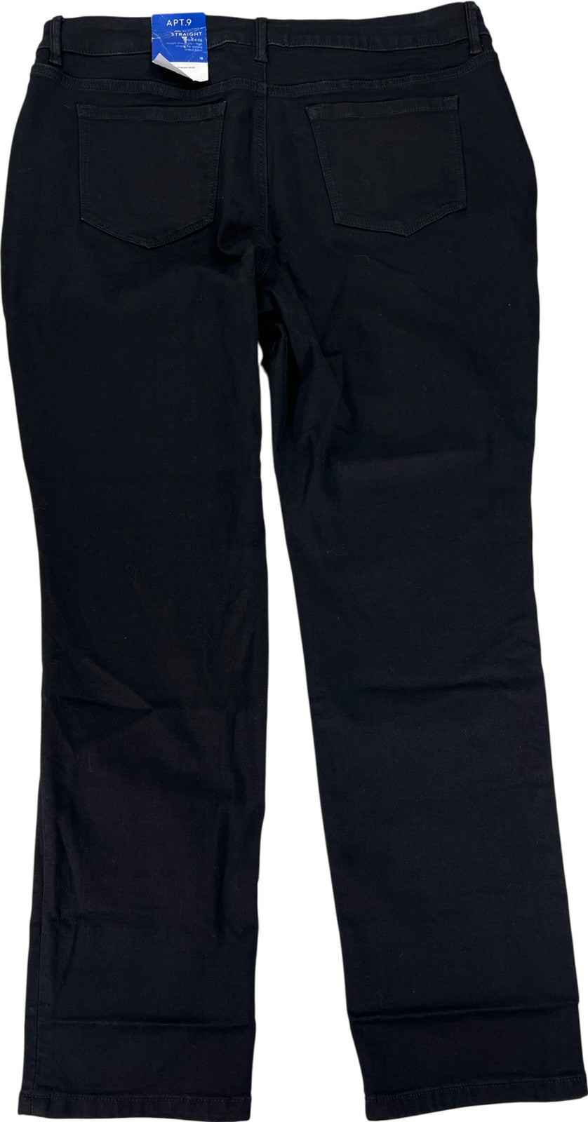 APT 9 Women’s Black High Rise Straight Denim Jeans - 18