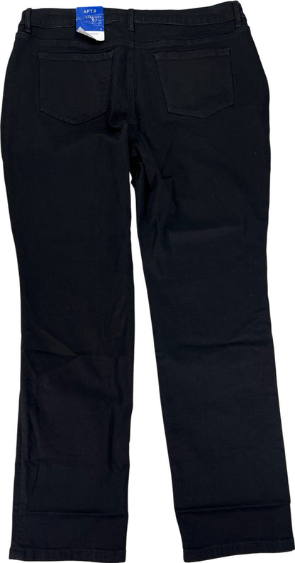 APT 9 Women’s Black High Rise Straight Denim Jeans - 18