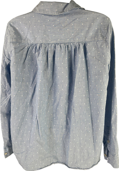 J.Jill Women’s Blue Long Sleeve Button Up Blouse - S