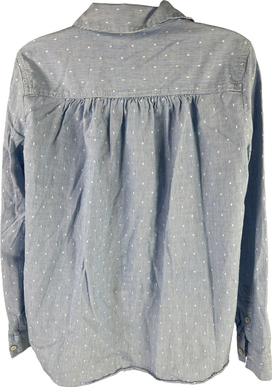 J.Jill Women’s Blue Long Sleeve Button Up Blouse - S