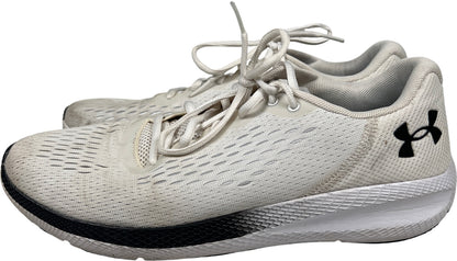 Under Armour Men’s White/Ivory Charged Pursuit Lace Up Athletic Sneakers - 10.5