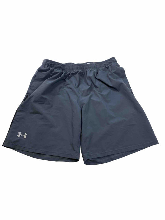 Under Armour Men's Gray Lined HeatGear Fitted Athletic Shorts - XL