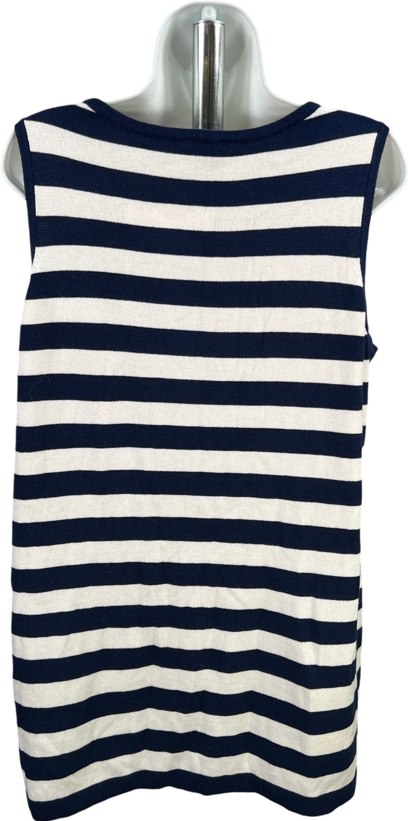 Chico’s Zenergy Women’s Blue/White Striped Knit Tank Top - 2/US L