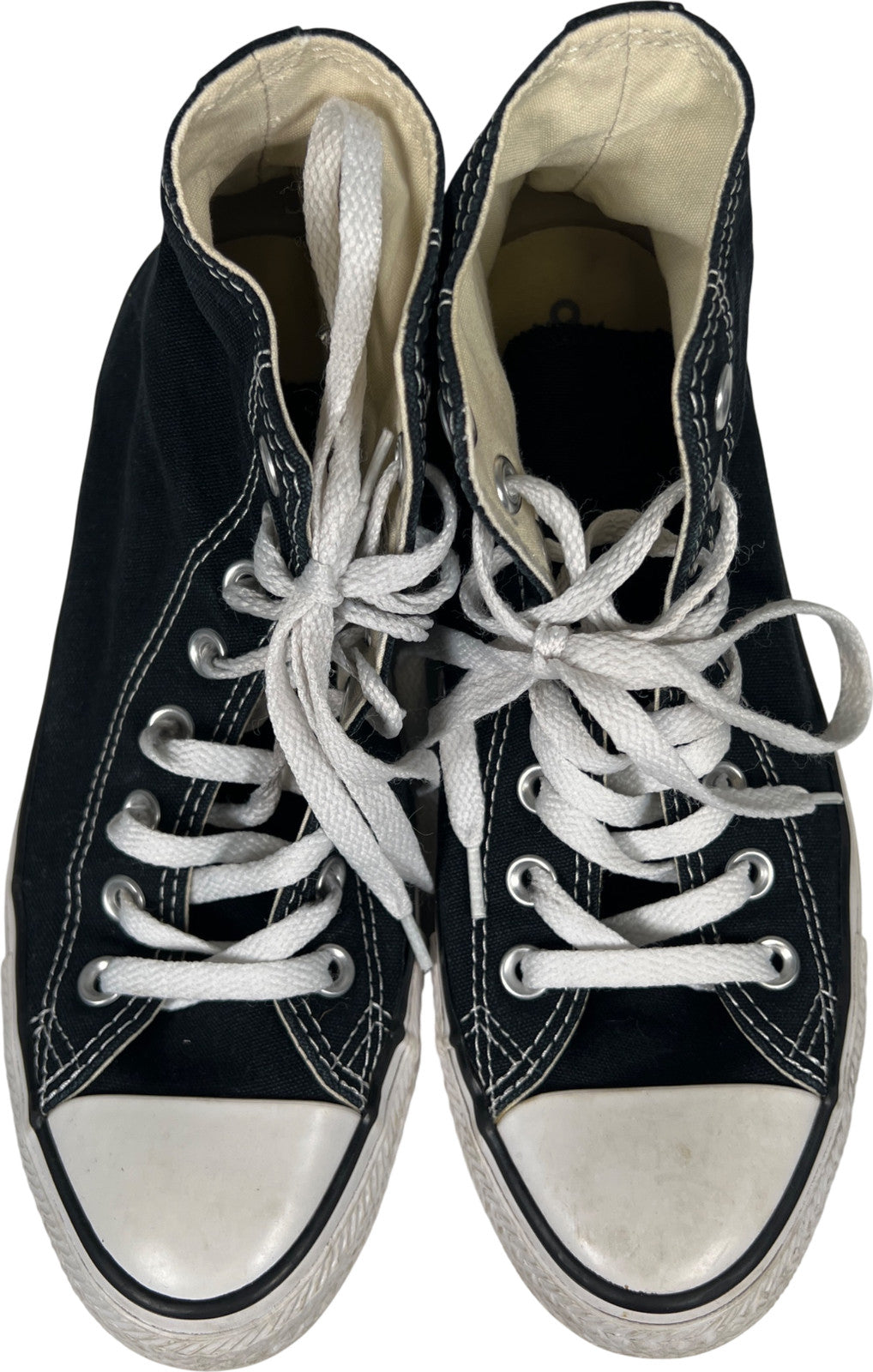 Converse Chuck Taylor Unisex Black Canvas High Top Sneakers - Women’s 8.5