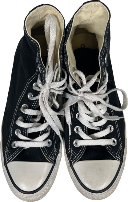 Converse Chuck Taylor Unisex Black Canvas High Top Sneakers - Women’s 8.5