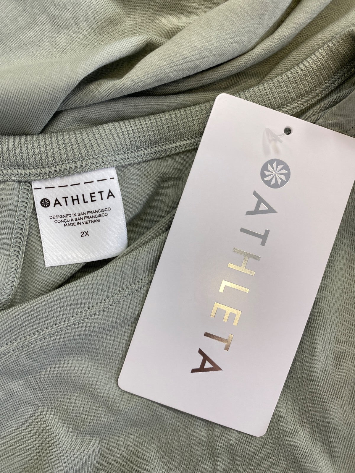 Athleta Women’s Mint Green Ease in 3/4 Sleeve Shirt - Plus 2X