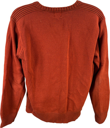 Timberland Men’s Orange Cotton Long Sleeve Pullover Sweater - L