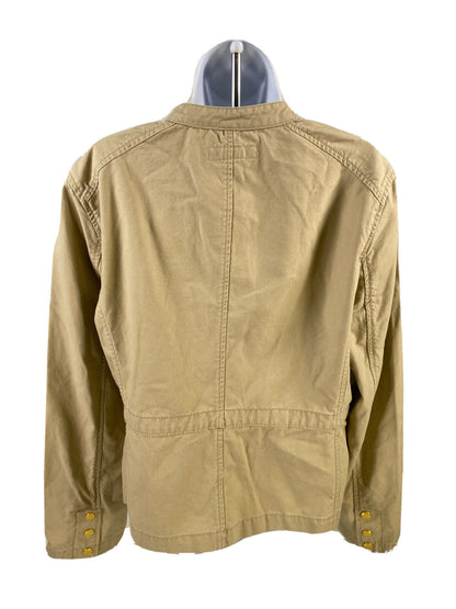 NEW Michael Kors Women's Beige Full Zip Khaki Moto Jacket - 14