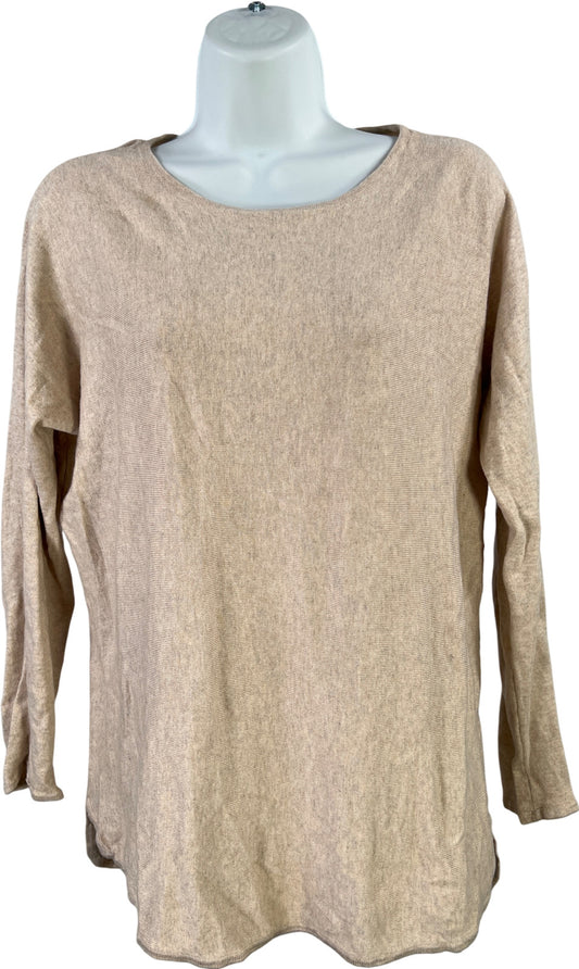 Michael Kors Women’s Beige Long Sleeve Thin Knit Sweater - M