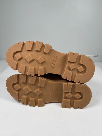 Marc Fisher Women’s Beige/Brown Aboli Suede Combat Boots - 8.5