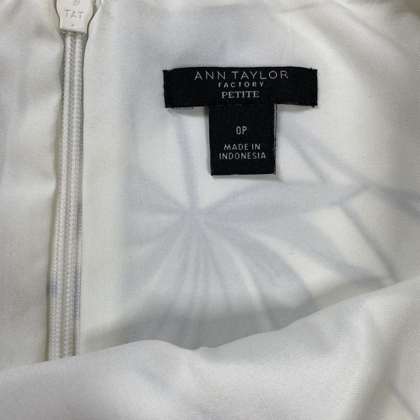 Ann Taylor Women's White Sleeveless Floral A-Line Dress - 0 Petite