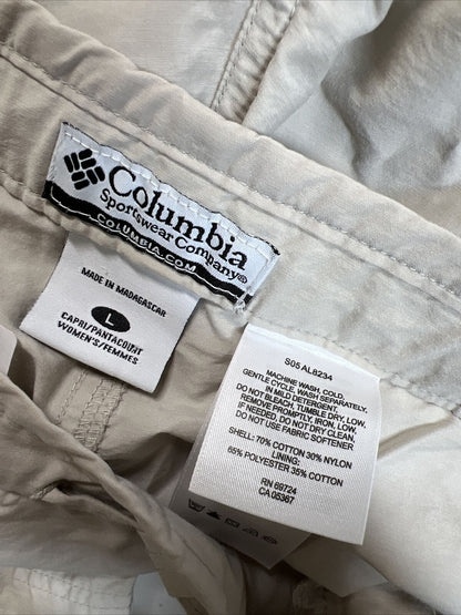 Columbia Women's Beige Capri Lightweight Pants - L