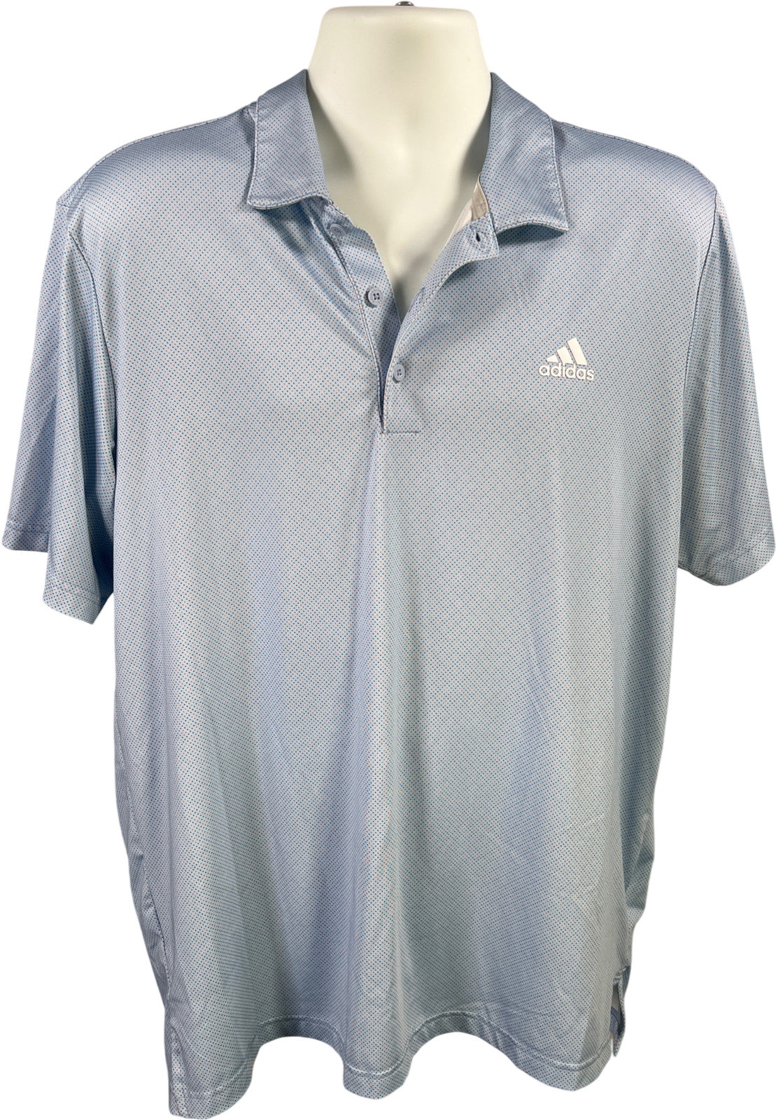Adidas Men’s Blue Short Sleeve Athletic Golf Polo Shirt - L