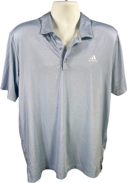 Adidas Men’s Blue Short Sleeve Athletic Golf Polo Shirt - L