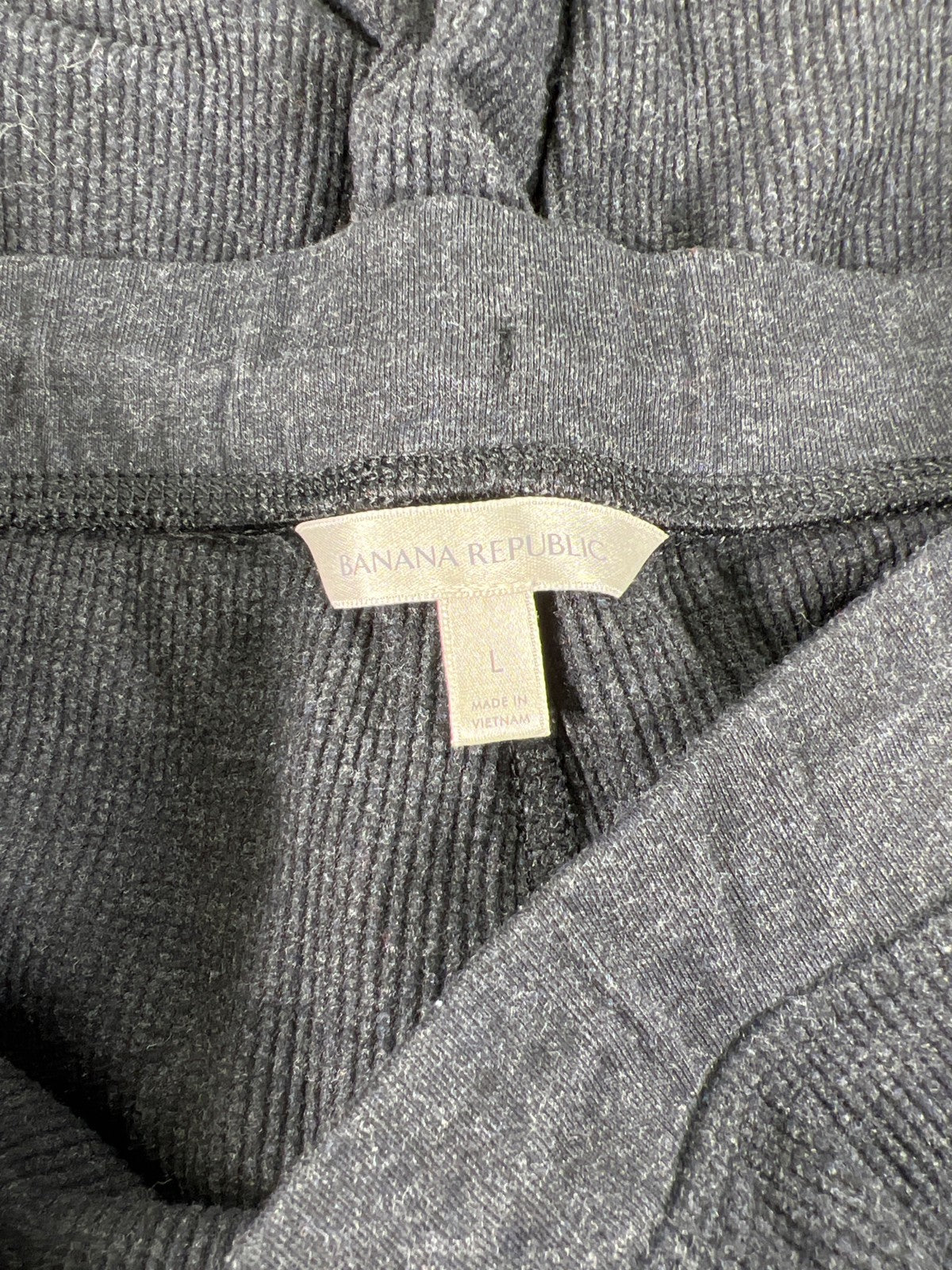 Banana Republic Women’s Black Waffle Knit Pajama Lounge Pants - L