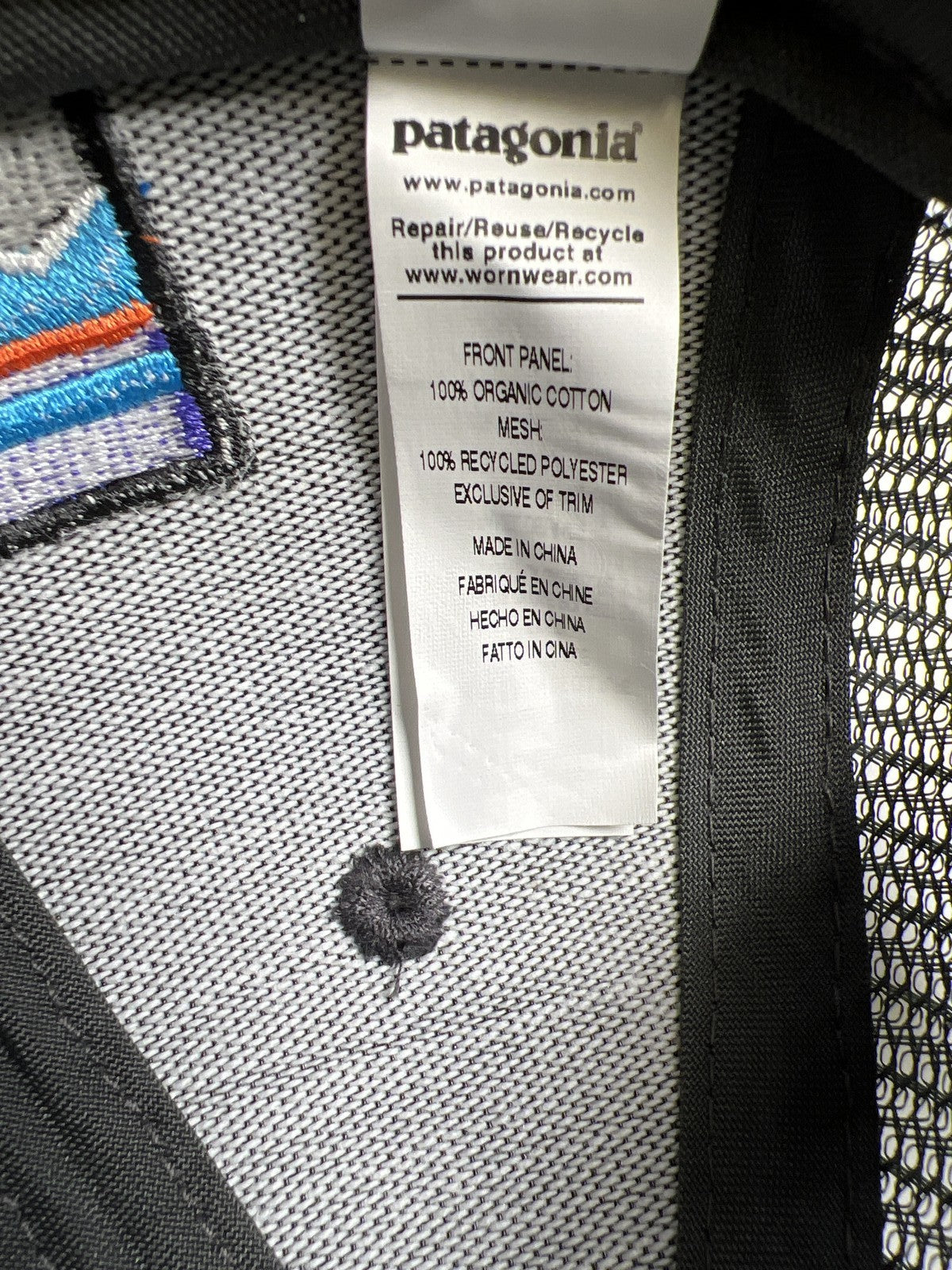 Patagonia Men’s Gray Mesh Snapback Trucker Hat