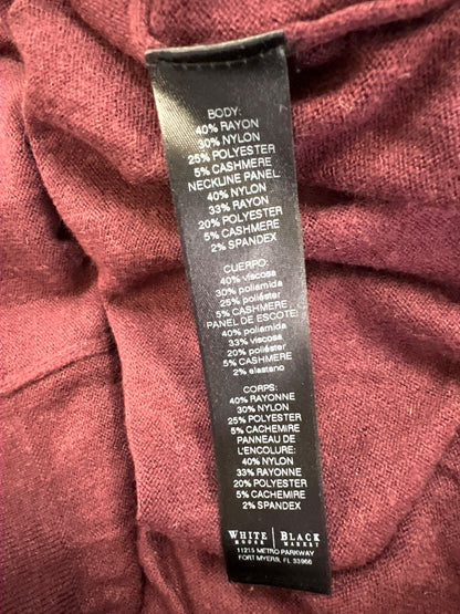 White House Black Market Women’s Burgundy/Red Long Sleeve Cutout Sweater - S