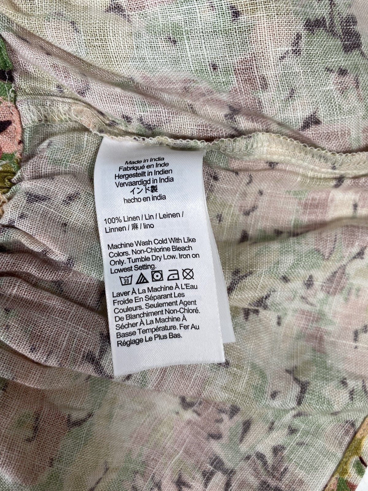 NEW J.Crew Women’s Yellow/Green Floral Cutout Linen Tie Strap Tank Top - XS