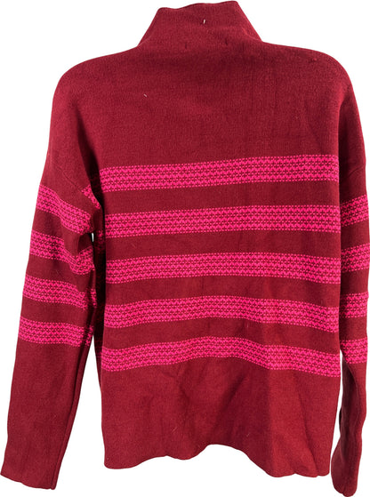 Tahari Women’s Red Long Sleeve Mock Neck Sweater - M