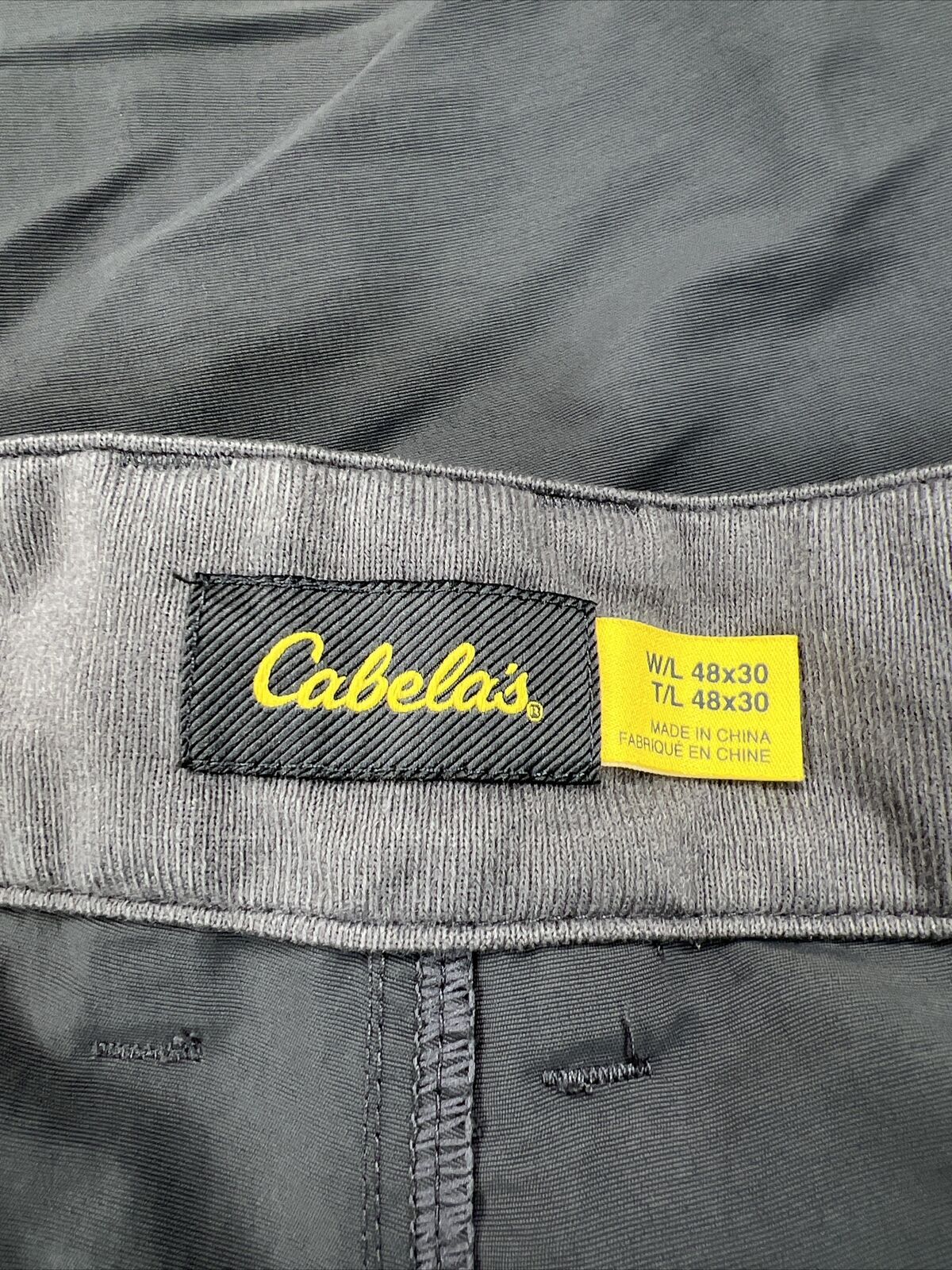 Cabela's Men's Gray Nylon Cargo Tech Pants - 48x30