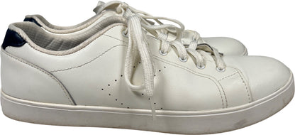 Dr.Scholls Women’s White Leather Madi Chevron Lace Up Casual Sneakers - 10