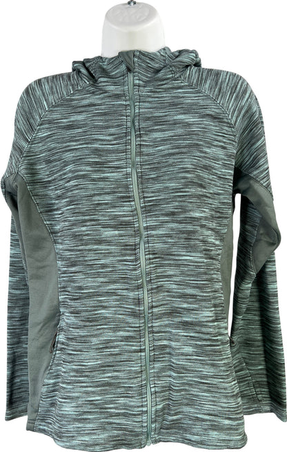 Columbia Women’s Blue Heathered Long Sleeve Full Zip Hooded Sweatshirt - L