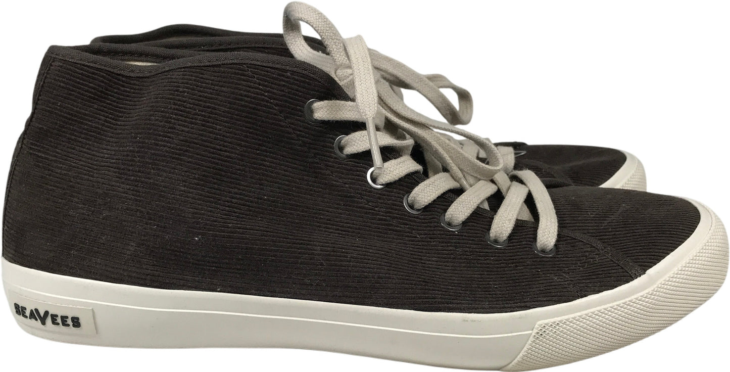 Seabees Men’s Brown Corduroy Mid Top Lace Up Sneakers - 11