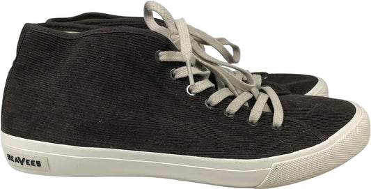 Seabees Men’s Brown Corduroy Mid Top Lace Up Sneakers - 11