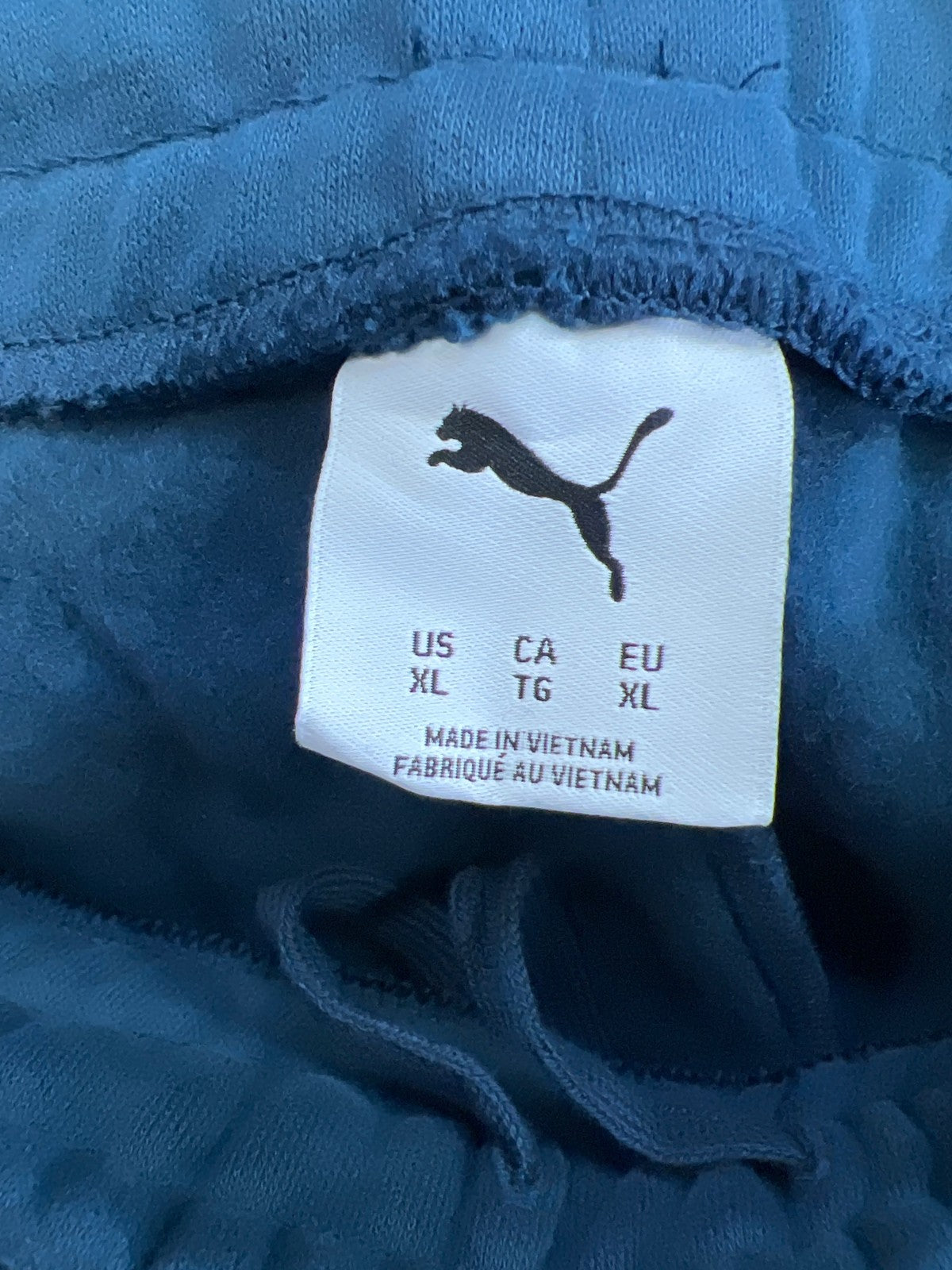 Puma Men’s Blue Fleece Jogger Sweatpants - XL