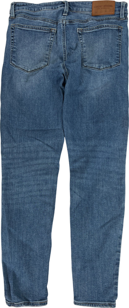 Lucky Brad Women’s Medium Wash Mid Rise Ava Super Skinny Denim Jeans - 10